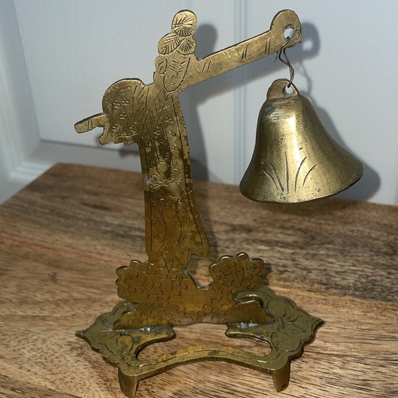 🧡VTG Brass Oriental dinner gong, Small table top - Picture 4 of 6